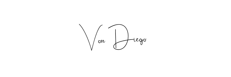 You can use this online signature creator to create a handwritten signature for the name Von Diego. This is the best online autograph maker. Von Diego signature style 4 images and pictures png