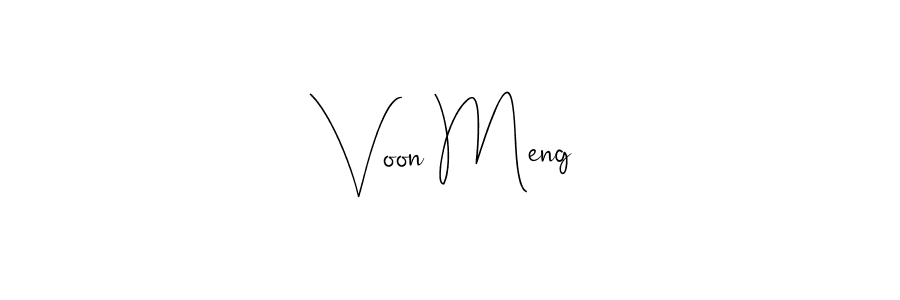 Design your own signature with our free online signature maker. With this signature software, you can create a handwritten (Andilay-7BmLP) signature for name Voon Meng. Voon Meng signature style 4 images and pictures png