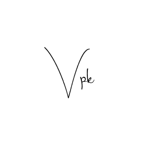 How to make Vpk signature? Andilay-7BmLP is a professional autograph style. Create handwritten signature for Vpk name. Vpk signature style 4 images and pictures png