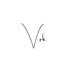 Make a beautiful signature design for name Vrk. With this signature (Andilay-7BmLP) style, you can create a handwritten signature for free. Vrk signature style 4 images and pictures png