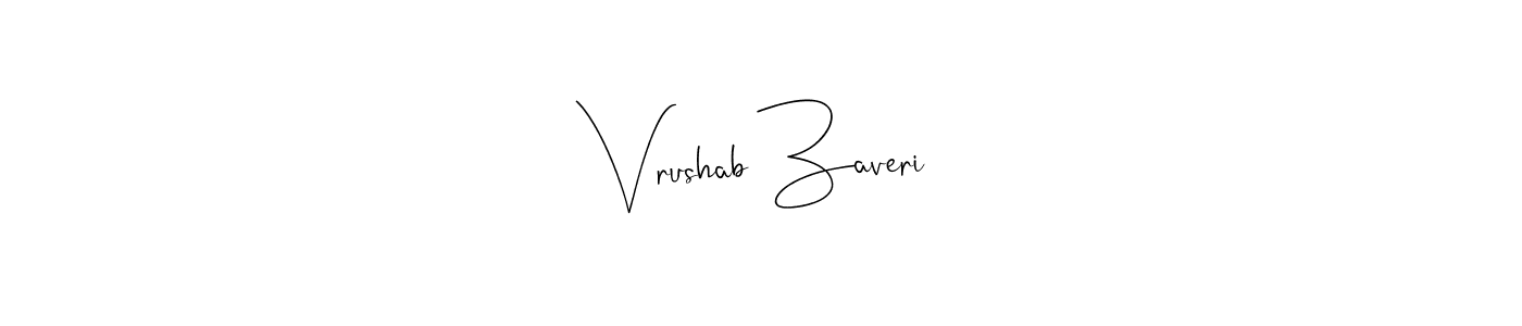 if you are searching for the best signature style for your name Vrushab Zaveri. so please give up your signature search. here we have designed multiple signature styles  using Andilay-7BmLP. Vrushab Zaveri signature style 4 images and pictures png