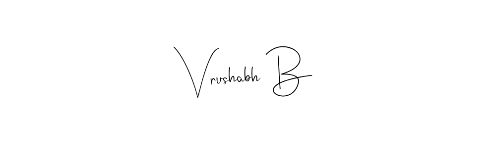 Use a signature maker to create a handwritten signature online. With this signature software, you can design (Andilay-7BmLP) your own signature for name Vrushabh B. Vrushabh B signature style 4 images and pictures png