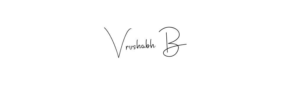 You should practise on your own different ways (Andilay-7BmLP) to write your name (Vrushabh B) in signature. don't let someone else do it for you. Vrushabh B signature style 4 images and pictures png