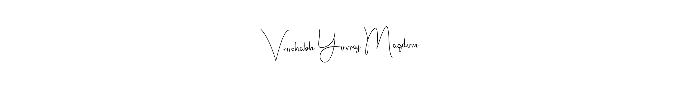 Make a beautiful signature design for name Vrushabh Yuvraj Magdum. Use this online signature maker to create a handwritten signature for free. Vrushabh Yuvraj Magdum signature style 4 images and pictures png