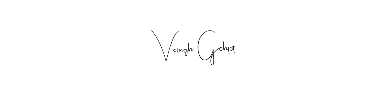 Use a signature maker to create a handwritten signature online. With this signature software, you can design (Andilay-7BmLP) your own signature for name Vsingh Gehlot. Vsingh Gehlot signature style 4 images and pictures png