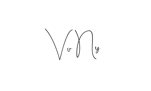 Design your own signature with our free online signature maker. With this signature software, you can create a handwritten (Andilay-7BmLP) signature for name Vu Ny. Vu Ny signature style 4 images and pictures png