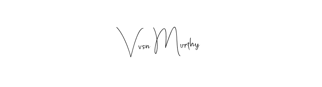 Make a beautiful signature design for name Vvsn Murthy. Use this online signature maker to create a handwritten signature for free. Vvsn Murthy signature style 4 images and pictures png