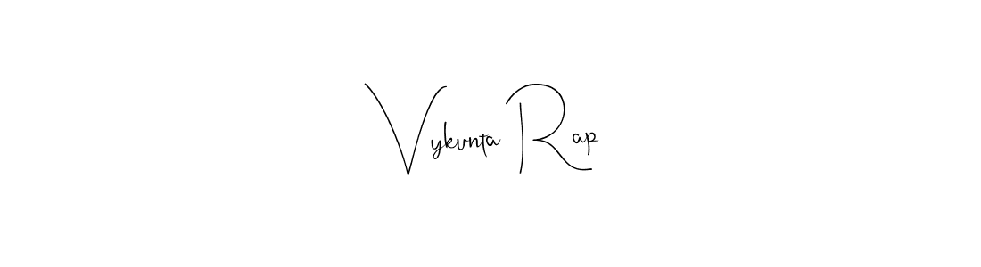 Use a signature maker to create a handwritten signature online. With this signature software, you can design (Andilay-7BmLP) your own signature for name Vykunta Rap. Vykunta Rap signature style 4 images and pictures png