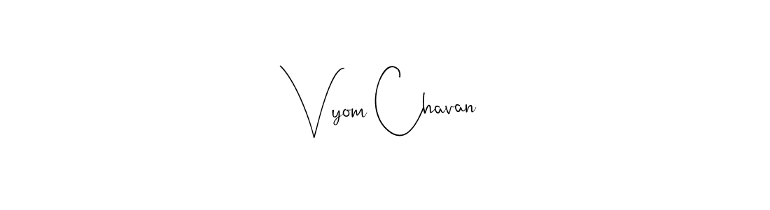 Andilay-7BmLP is a professional signature style that is perfect for those who want to add a touch of class to their signature. It is also a great choice for those who want to make their signature more unique. Get Vyom Chavan name to fancy signature for free. Vyom Chavan signature style 4 images and pictures png