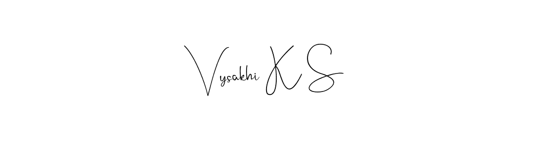 Similarly Andilay-7BmLP is the best handwritten signature design. Signature creator online .You can use it as an online autograph creator for name Vysakhi K S. Vysakhi K S signature style 4 images and pictures png