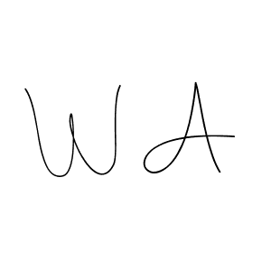 Design your own signature with our free online signature maker. With this signature software, you can create a handwritten (Andilay-7BmLP) signature for name W A. W A signature style 4 images and pictures png