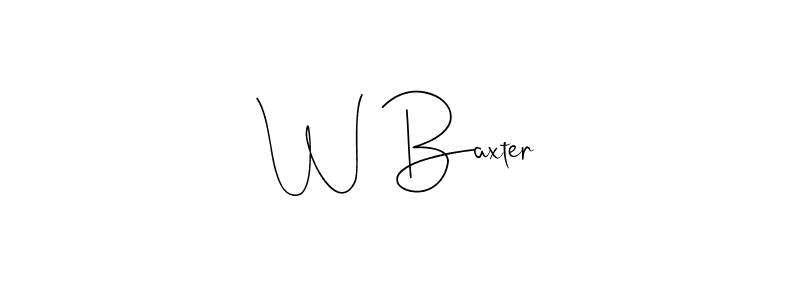 How to make W Baxter signature? Andilay-7BmLP is a professional autograph style. Create handwritten signature for W Baxter name. W Baxter signature style 4 images and pictures png
