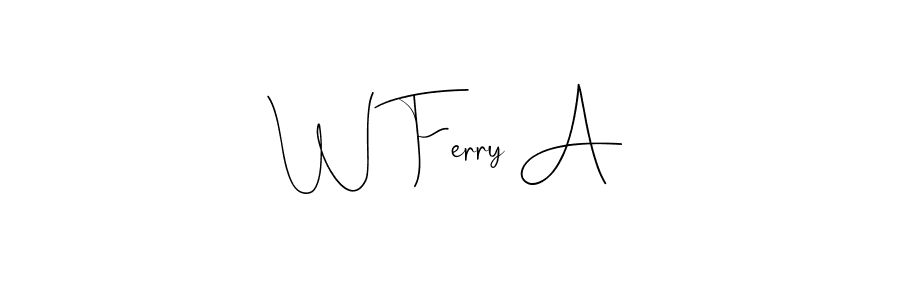 You can use this online signature creator to create a handwritten signature for the name W Ferry A. This is the best online autograph maker. W Ferry A signature style 4 images and pictures png