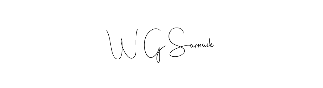 How to Draw W G Sarnaik signature style? Andilay-7BmLP is a latest design signature styles for name W G Sarnaik. W G Sarnaik signature style 4 images and pictures png