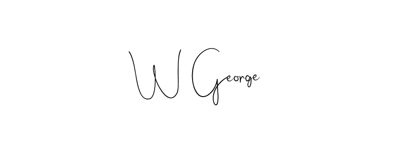 Make a beautiful signature design for name W George. Use this online signature maker to create a handwritten signature for free. W George signature style 4 images and pictures png