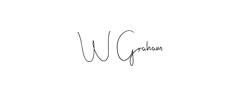 Design your own signature with our free online signature maker. With this signature software, you can create a handwritten (Andilay-7BmLP) signature for name W Graham. W Graham signature style 4 images and pictures png