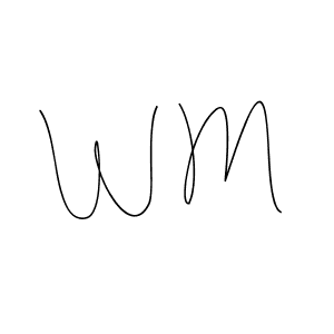 Make a beautiful signature design for name W M. Use this online signature maker to create a handwritten signature for free. W M signature style 4 images and pictures png