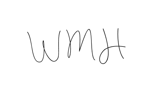 Create a beautiful signature design for name W M H. With this signature (Andilay-7BmLP) fonts, you can make a handwritten signature for free. W M H signature style 4 images and pictures png