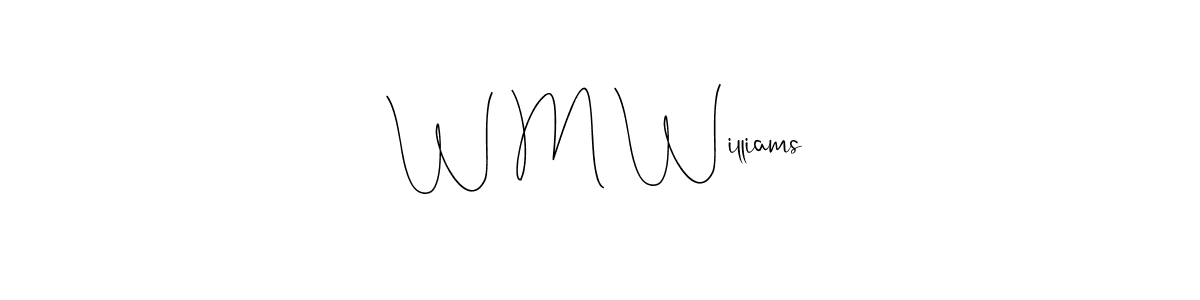 Check out images of Autograph of W M Williams name. Actor W M Williams Signature Style. Andilay-7BmLP is a professional sign style online. W M Williams signature style 4 images and pictures png