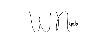 Elevate your brand with a stunning W Nilab eSignature. The Andilay-7BmLP style provides a balanced, flowing aesthetic for everyday signing. W Nilab signature style 4 images and pictures png