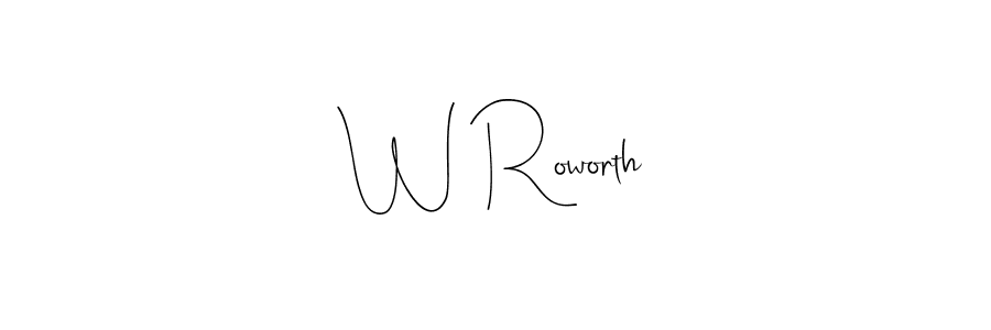 This is the best signature style for the W Roworth name. Also you like these signature font (Andilay-7BmLP). Mix name signature. W Roworth signature style 4 images and pictures png