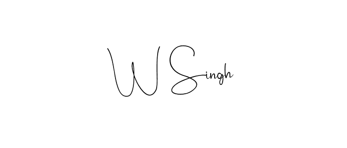 It looks lik you need a new signature style for name W Singh. Design unique handwritten (Andilay-7BmLP) signature with our free signature maker in just a few clicks. W Singh signature style 4 images and pictures png