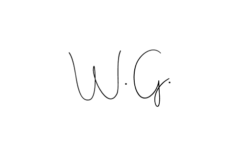 Make a beautiful signature design for name W. G.. With this signature (Andilay-7BmLP) style, you can create a handwritten signature for free. W. G. signature style 4 images and pictures png