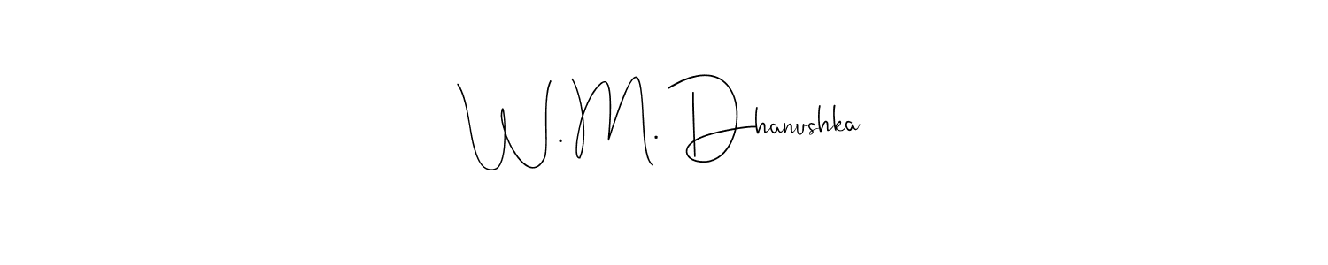 How to Draw W. M. Dhanushka signature style? Andilay-7BmLP is a latest design signature styles for name W. M. Dhanushka. W. M. Dhanushka signature style 4 images and pictures png