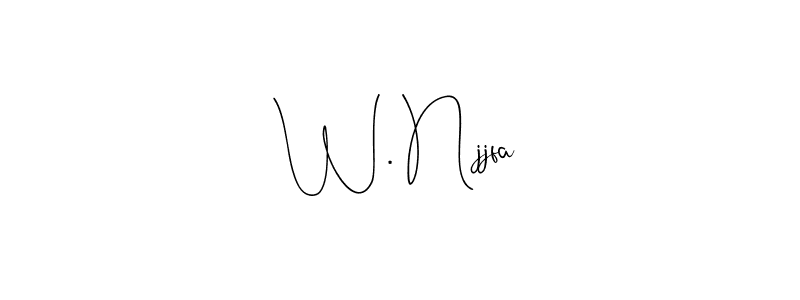 Make a beautiful signature design for name W. Njjfa. With this signature (Andilay-7BmLP) style, you can create a handwritten signature for free. W. Njjfa signature style 4 images and pictures png
