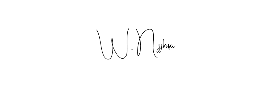 Also You can easily find your signature by using the search form. We will create W. Njjhfa name handwritten signature images for you free of cost using Andilay-7BmLP sign style. W. Njjhfa signature style 4 images and pictures png