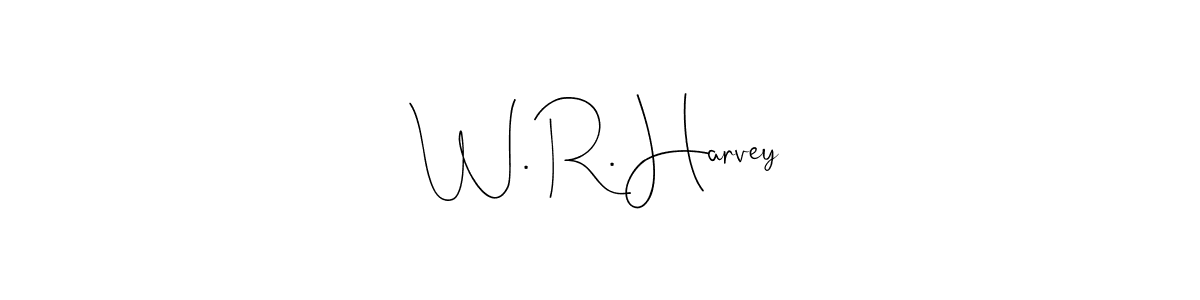 Check out images of Autograph of W. R. Harvey name. Actor W. R. Harvey Signature Style. Andilay-7BmLP is a professional sign style online. W. R. Harvey signature style 4 images and pictures png