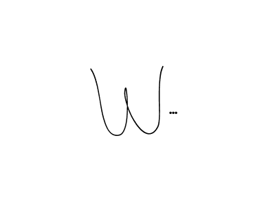 Create a beautiful signature design for name W.... With this signature (Andilay-7BmLP) fonts, you can make a handwritten signature for free. W... signature style 4 images and pictures png