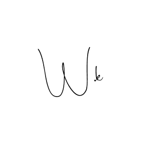 This is the best signature style for the W.k name. Also you like these signature font (Andilay-7BmLP). Mix name signature. W.k signature style 4 images and pictures png