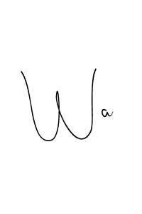 Use a signature maker to create a handwritten signature online. With this signature software, you can design (Andilay-7BmLP) your own signature for name Wa. Wa signature style 4 images and pictures png