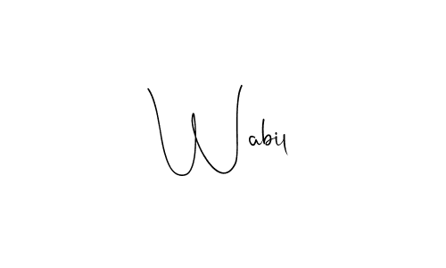 Also we have Wabil name is the best signature style. Create professional handwritten signature collection using Andilay-7BmLP autograph style. Wabil signature style 4 images and pictures png