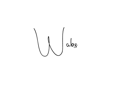 Also we have Wabz name is the best signature style. Create professional handwritten signature collection using Andilay-7BmLP autograph style. Wabz signature style 4 images and pictures png