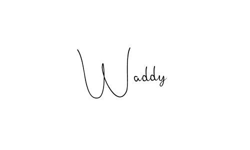 if you are searching for the best signature style for your name Waddy. so please give up your signature search. here we have designed multiple signature styles  using Andilay-7BmLP. Waddy signature style 4 images and pictures png