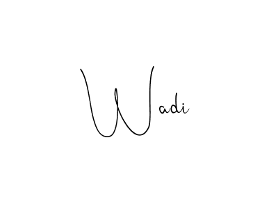 Wadi stylish signature style. Best Handwritten Sign (Andilay-7BmLP) for my name. Handwritten Signature Collection Ideas for my name Wadi. Wadi signature style 4 images and pictures png