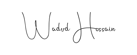 A timeless handwritten aesthetic for Wadud Hossain. The Andilay-7BmLP font gives your signature a handcrafted feel with natural curves. Wadud Hossain signature style 4 images and pictures png