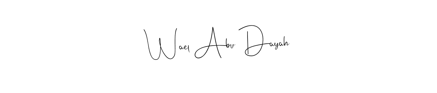 You can use this online signature creator to create a handwritten signature for the name Wael Abu Dayah. This is the best online autograph maker. Wael Abu Dayah signature style 4 images and pictures png