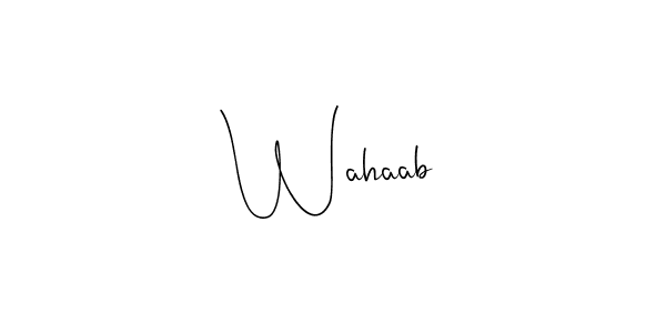 Wahaab stylish signature style. Best Handwritten Sign (Andilay-7BmLP) for my name. Handwritten Signature Collection Ideas for my name Wahaab. Wahaab signature style 4 images and pictures png
