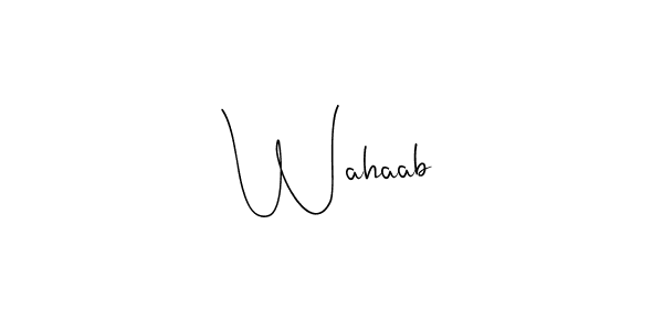 Also You can easily find your signature by using the search form. We will create Wahaab name handwritten signature images for you free of cost using Andilay-7BmLP sign style. Wahaab signature style 4 images and pictures png