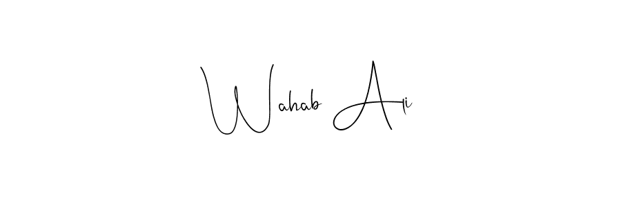 The best way (Andilay-7BmLP) to make a short signature is to pick only two or three words in your name. The name Wahab Ali include a total of six letters. For converting this name. Wahab Ali signature style 4 images and pictures png