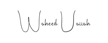 Transform the name Waheed Uaiiah into a signature masterpiece using Andilay-7BmLP font. Ideal for photographers, artists, and creators looking for watermarks. Waheed Uaiiah signature style 4 images and pictures png