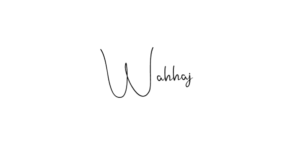 Design your own signature with our free online signature maker. With this signature software, you can create a handwritten (Andilay-7BmLP) signature for name Wahhaj. Wahhaj signature style 4 images and pictures png