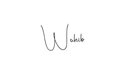 Create a beautiful signature design for name Wahib. With this signature (Andilay-7BmLP) fonts, you can make a handwritten signature for free. Wahib signature style 4 images and pictures png