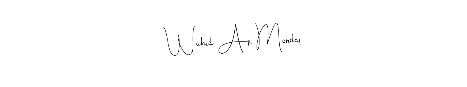 Create a beautiful signature design for name Wahid Ali Mondal. With this signature (Andilay-7BmLP) fonts, you can make a handwritten signature for free. Wahid Ali Mondal signature style 4 images and pictures png