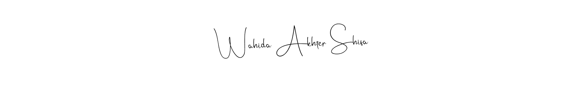 Design your own signature with our free online signature maker. With this signature software, you can create a handwritten (Andilay-7BmLP) signature for name Wahida Akhter Shifa. Wahida Akhter Shifa signature style 4 images and pictures png