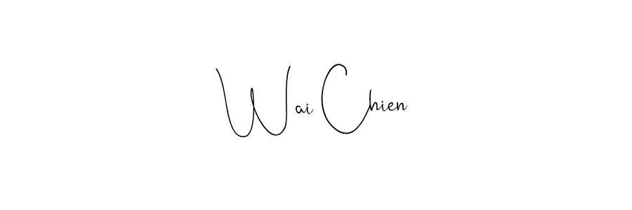 Similarly Andilay-7BmLP is the best handwritten signature design. Signature creator online .You can use it as an online autograph creator for name Wai Chien. Wai Chien signature style 4 images and pictures png