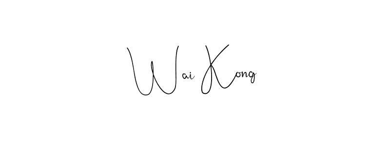 Also You can easily find your signature by using the search form. We will create Wai Kong name handwritten signature images for you free of cost using Andilay-7BmLP sign style. Wai Kong signature style 4 images and pictures png